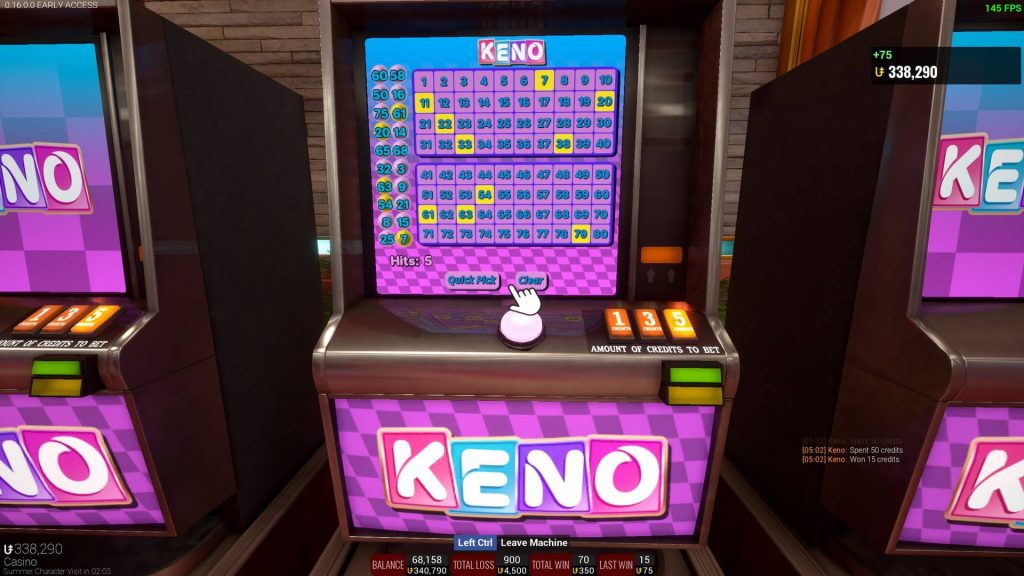 Keno in real casinos.